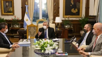 Alberto Fernández, Sergio Massa y Martín Guzmán. Foto archivo.