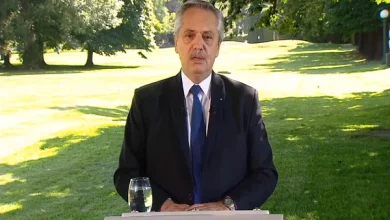 El presidente Alberto Fernández habló hoy al país desde la residencia de Olivos sobre los entendimientos con el Fondo Monetario Internacional (FMI).