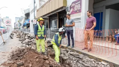 El intendente Manuel Passaglia recorrió la obra del centro