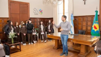 Manuel Passaglia recibió a alumnos de la escuela Pompeya