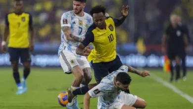 El partido que Argentina igualó 1 a 1 con Ecuador.