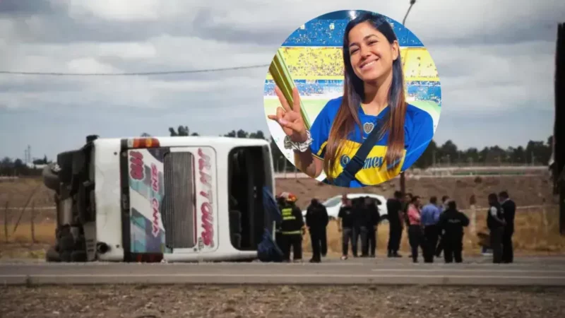 Murió una mujer en el vuelco de un micro que trasladaba hinchas de Boca