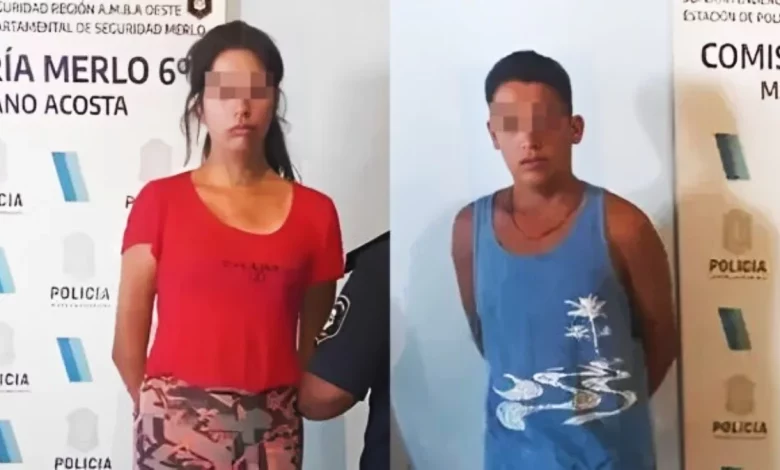 Milagros Torres y Darío Chamorro, acusados de asesinar a Milena, de 2 años. (Policía Bonaerense)