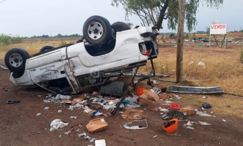 Volcó una Chevrolet en Av. Dámaso Valdes y las vías