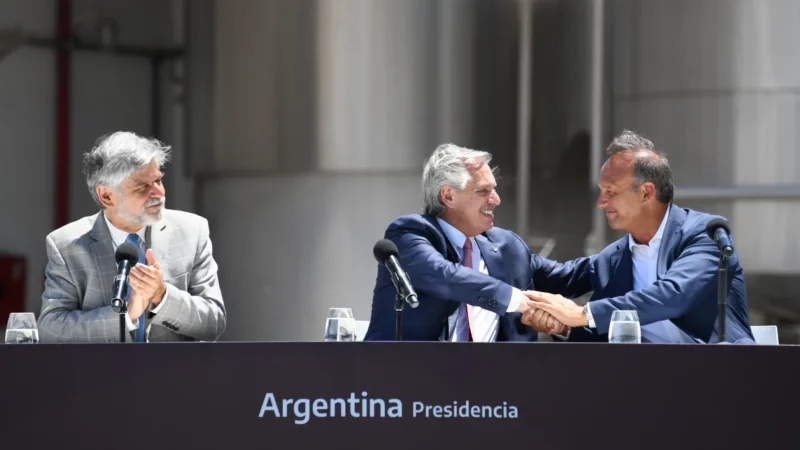 El presidente participó del lanzamiento de un alimento desarrollado con tecnología del CONICET