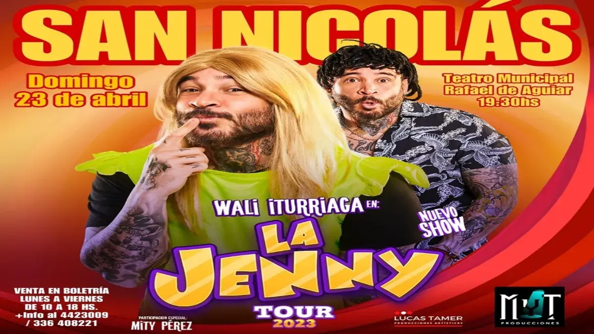 Wali Iturriaga presenta "La Jenny: Tour 2023", un espectáculo imperdible en el Teatro