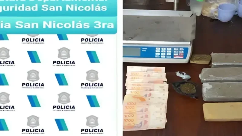 Marihuana y dinero en efectivo confiscados durante operativo policial