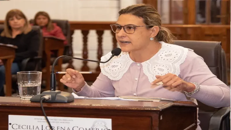 Cecilia Comerio, precandidata a intendenta de San Nicolás por Unión por la Patria.