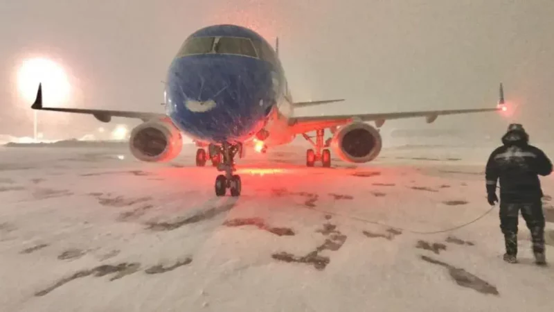 Temporal de nieve en Ushuaia