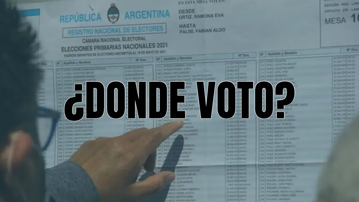 dónde voto en las Elecciones PASO