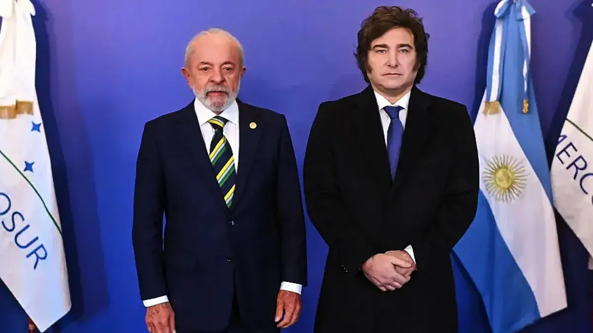 Javier Milei y su par Luiz Inácio Lula da Silva