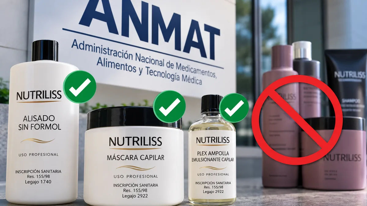 Productos capilares NUTRILISS autorizados y productos prohibidos según la ANMAT.